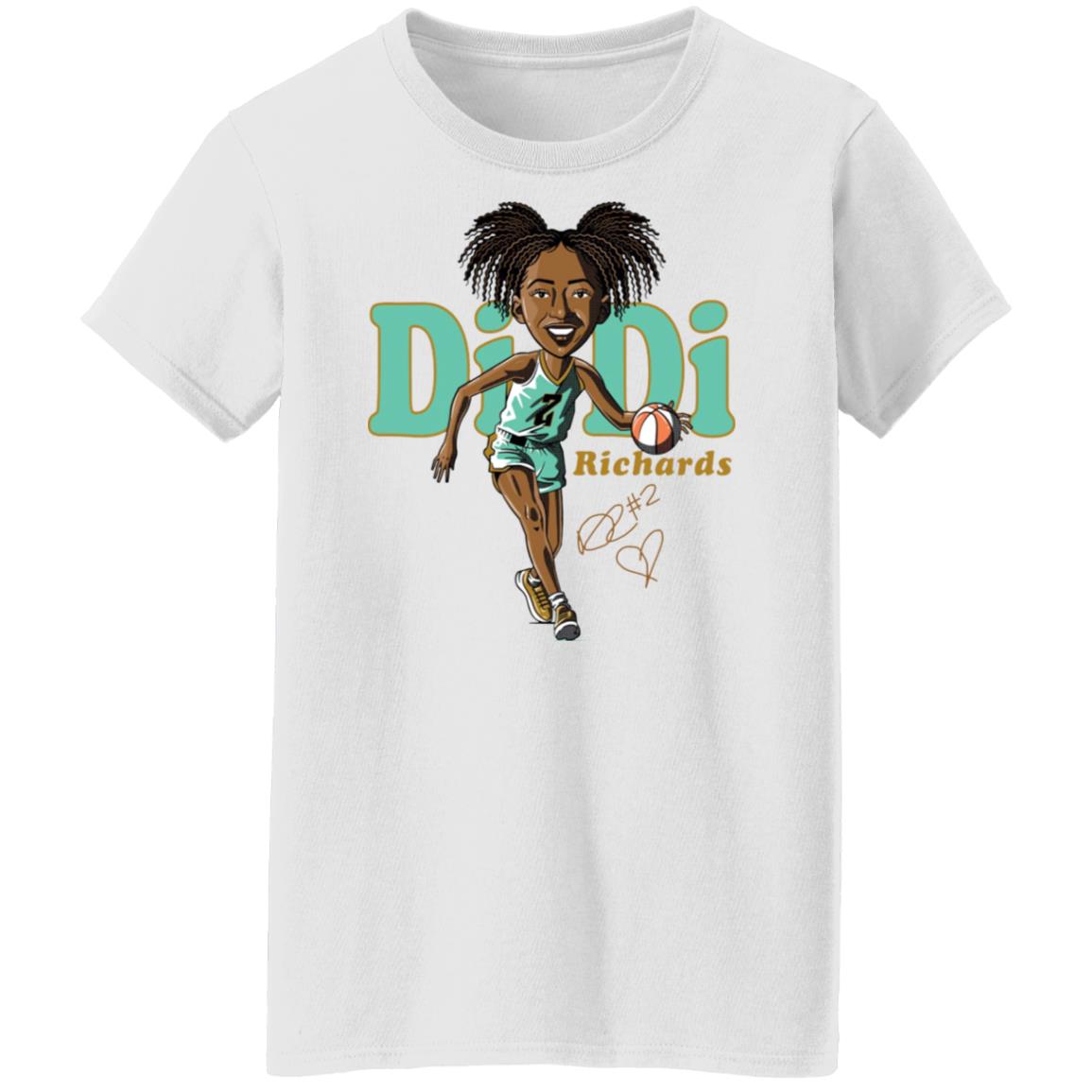 Didi Richards Cartoon Shirt Bluechipteam Merch Didi Richards Shirt New York Liberty Didi Richards Cartoon Shirt Bluechipteam Merch Didi Richards Shirt New York Liberty