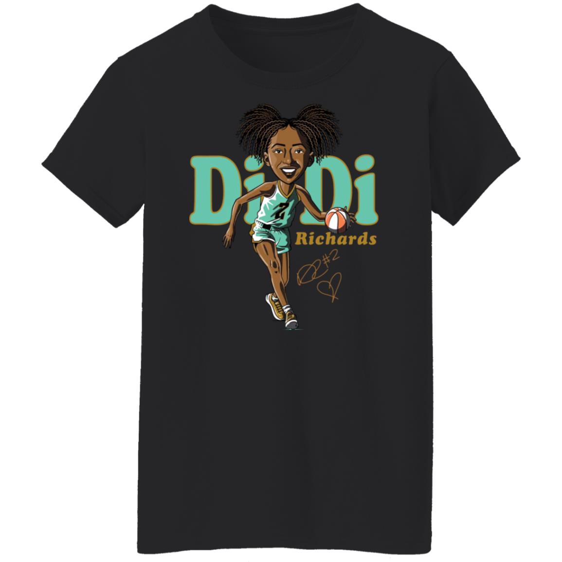 Didi Richards Cartoon Shirt Bluechipteam Merch Didi Richards Shirt New York Liberty Didi Richards Cartoon Shirt Bluechipteam Merch Didi Richards Shirt New York Liberty