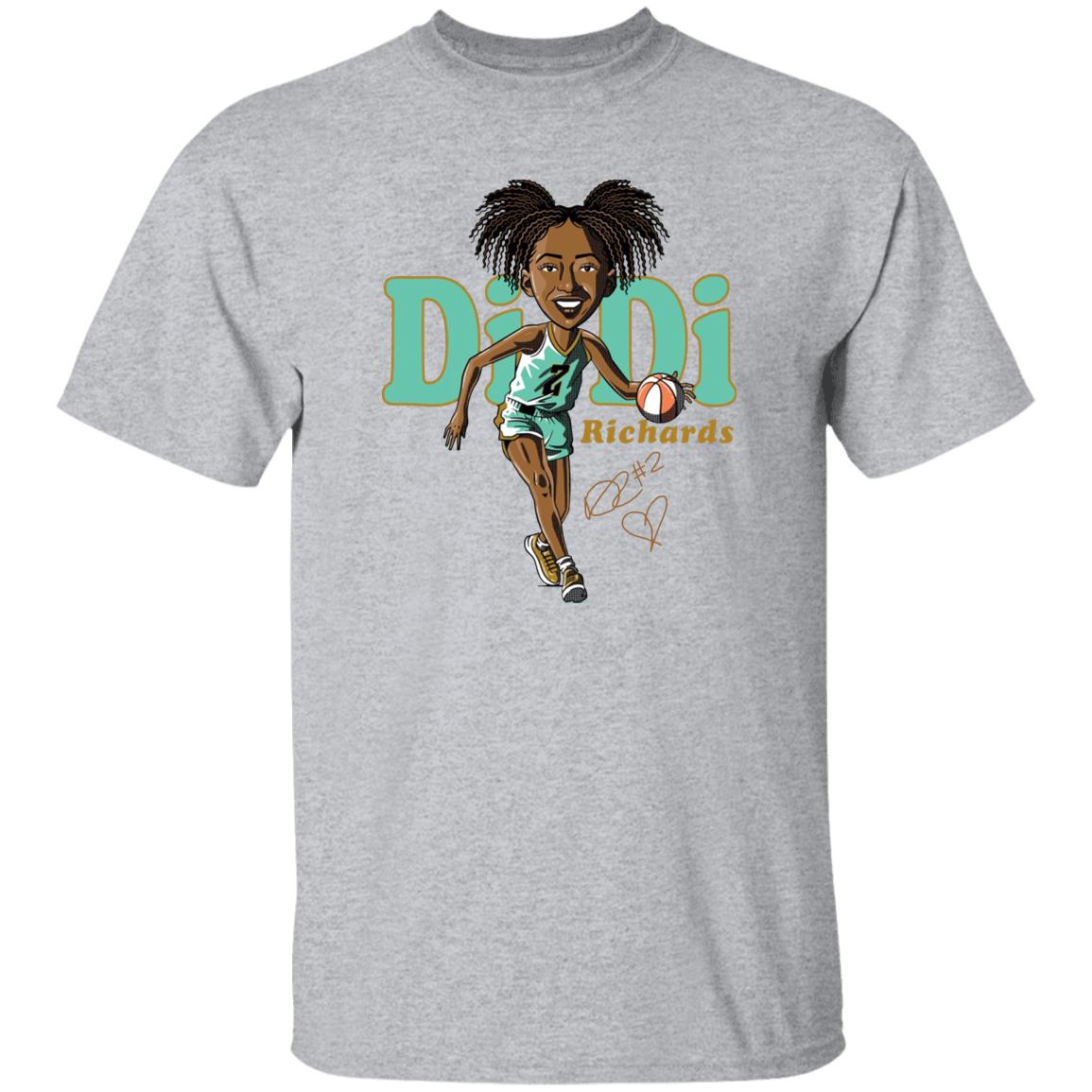 Didi Richards Cartoon Shirt Bluechipteam Merch Didi Richards Shirt New York Liberty Didi Richards Cartoon Shirt Bluechipteam Merch Didi Richards Shirt New York Liberty
