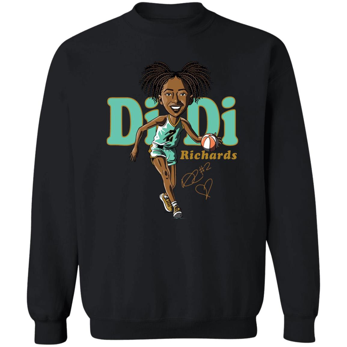Didi Richards Cartoon Shirt Bluechipteam Merch Didi Richards Shirt New York Liberty Didi Richards Cartoon Shirt Bluechipteam Merch Didi Richards Shirt New York Liberty