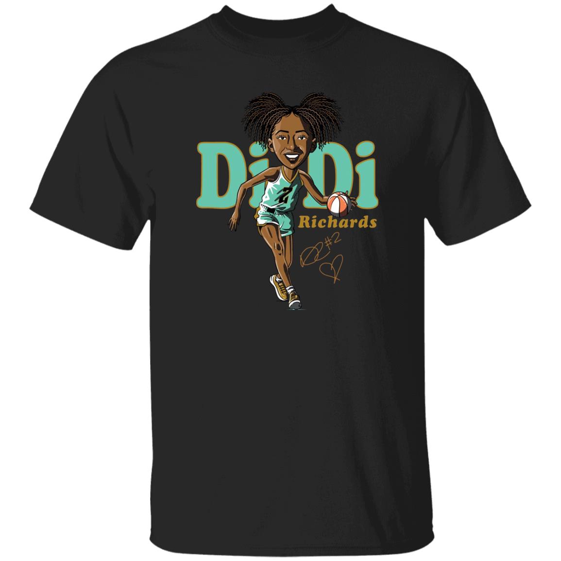 Didi Richards Cartoon Shirt Bluechipteam Merch Didi Richards Shirt New York Liberty Didi Richards Cartoon Shirt Bluechipteam Merch Didi Richards Shirt New York Liberty