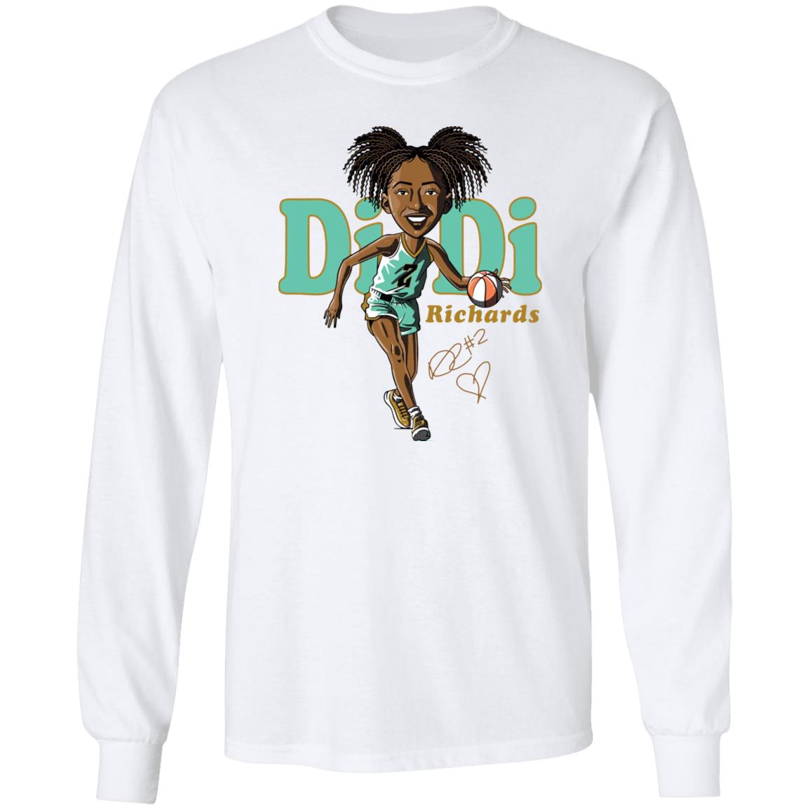 Didi Richards Cartoon Shirt Bluechipteam Merch Didi Richards Shirt New York Liberty Didi Richards Cartoon Shirt Bluechipteam Merch Didi Richards Shirt New York Liberty